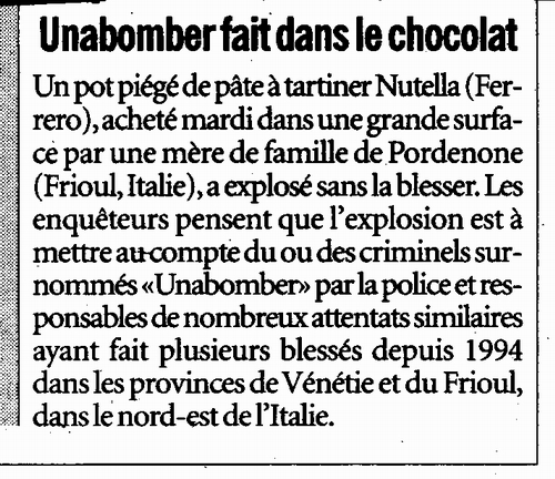 Attentat au Nutella